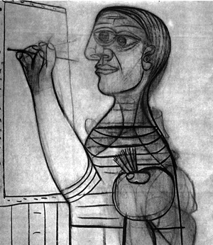 El artista ante su tela. Picasso